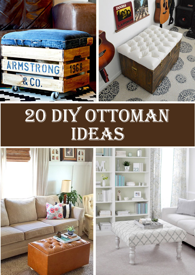 20 Creative & Beautiful DIY Ottoman Ideas